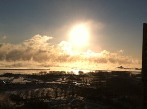 Morning Sun over Lake Michigan in Chicago